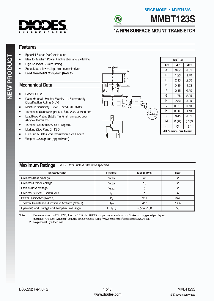MMBT123S-7-F_249874.PDF Datasheet