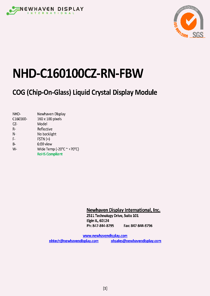 NHD-C160100CZ-RN-FBW_257365.PDF Datasheet