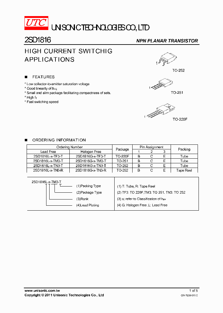 2SD1816L-X-TM3-T_265353.PDF Datasheet