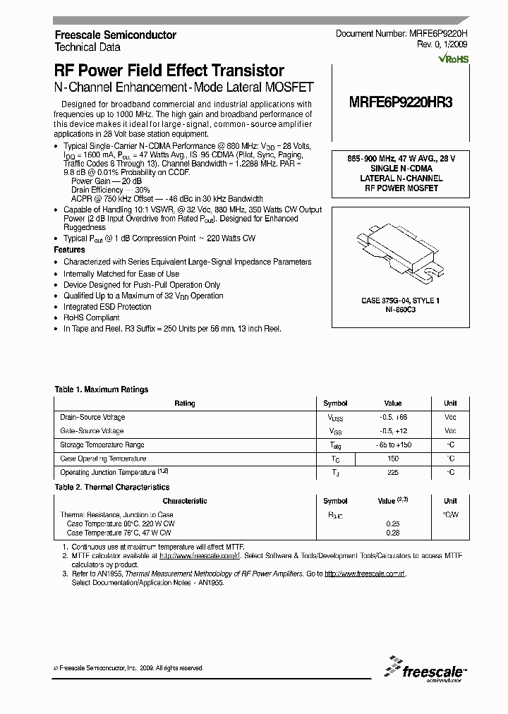 MRFE6P9220HR3_272426.PDF Datasheet