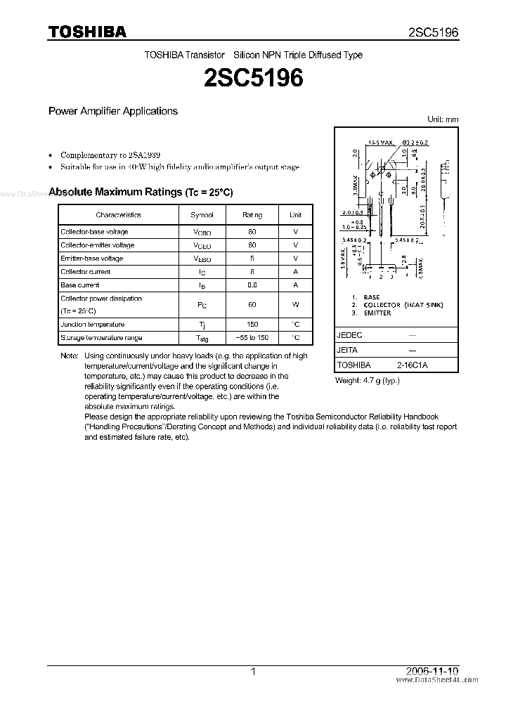 C5196_184784.PDF Datasheet