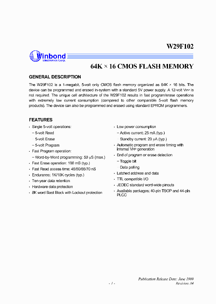 W29F102P-50_326146.PDF Datasheet