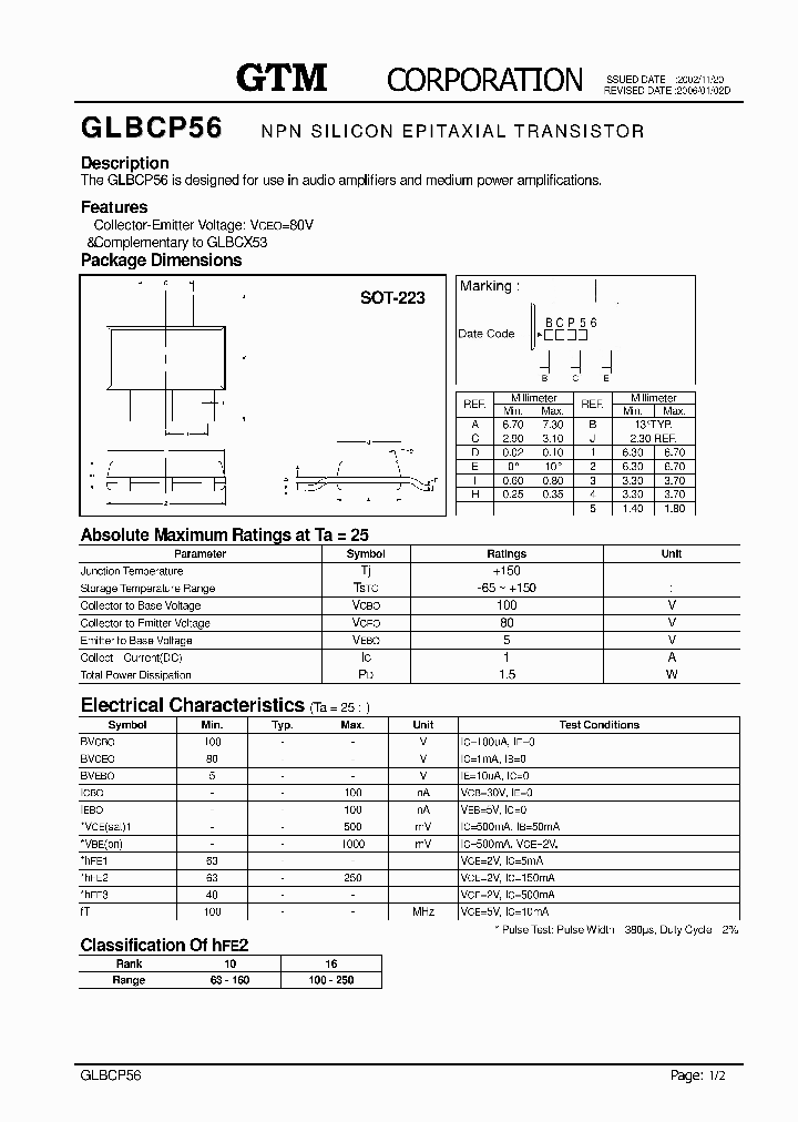 GLBCP56_321527.PDF Datasheet