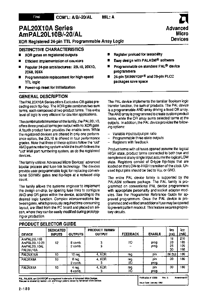 PAL20X10A_188952.PDF Datasheet