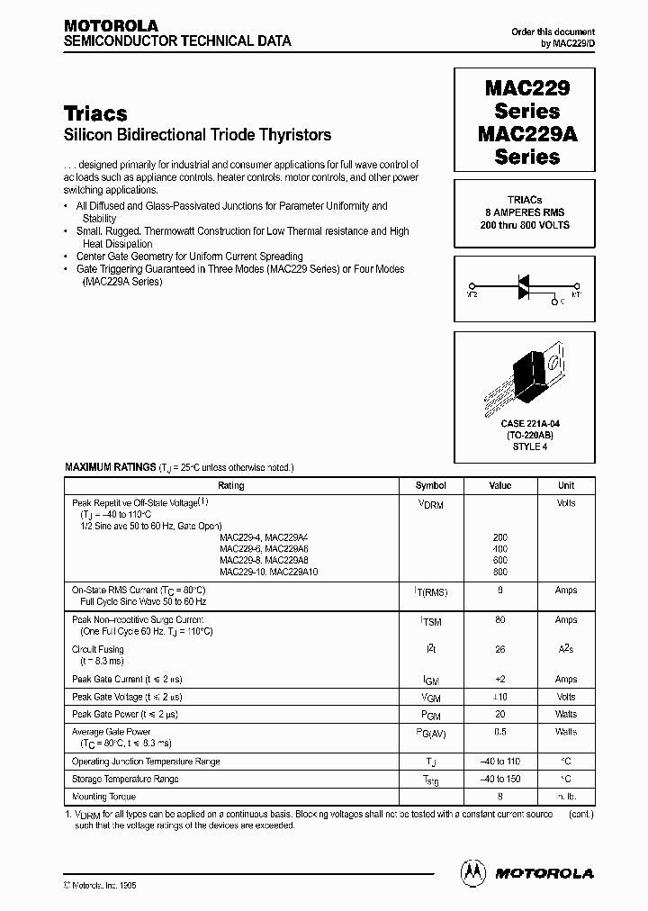 MAC229-4_237384.PDF Datasheet