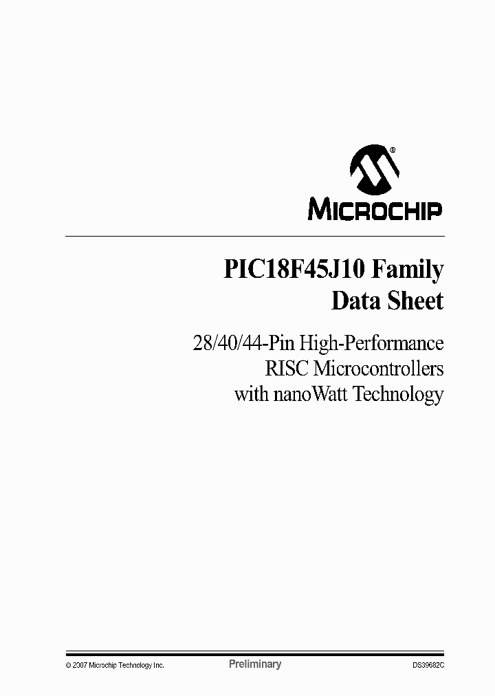PIC18F45J10T-EML_339277.PDF Datasheet