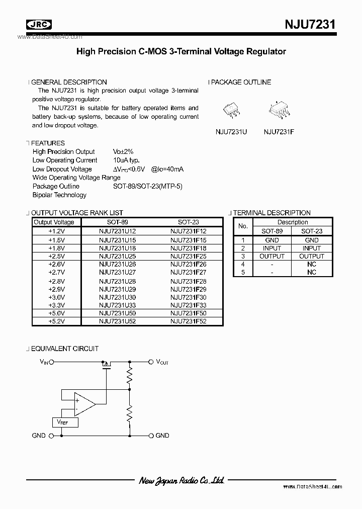 NJU7231_197192.PDF Datasheet