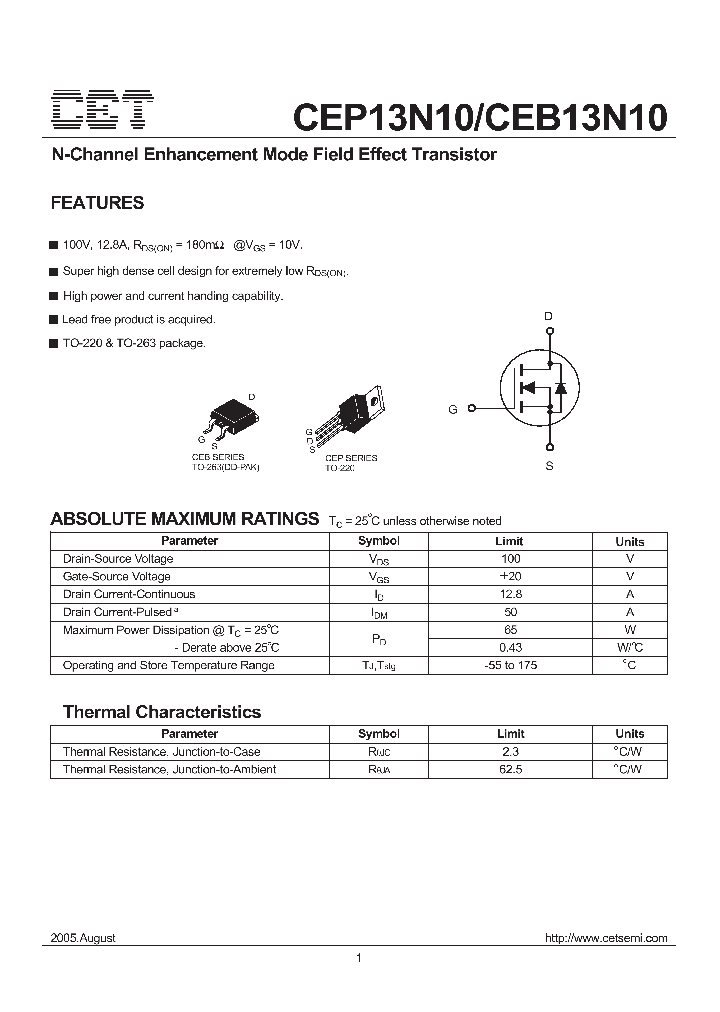 CEB13N10_484777.PDF Datasheet