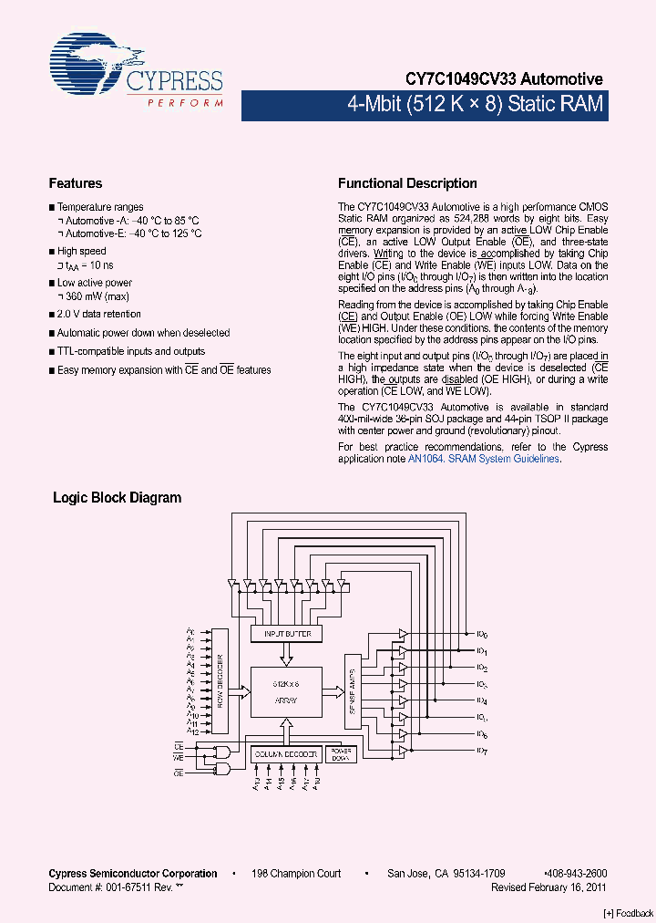 CY7C1049CV33-15ZSXE_402281.PDF Datasheet