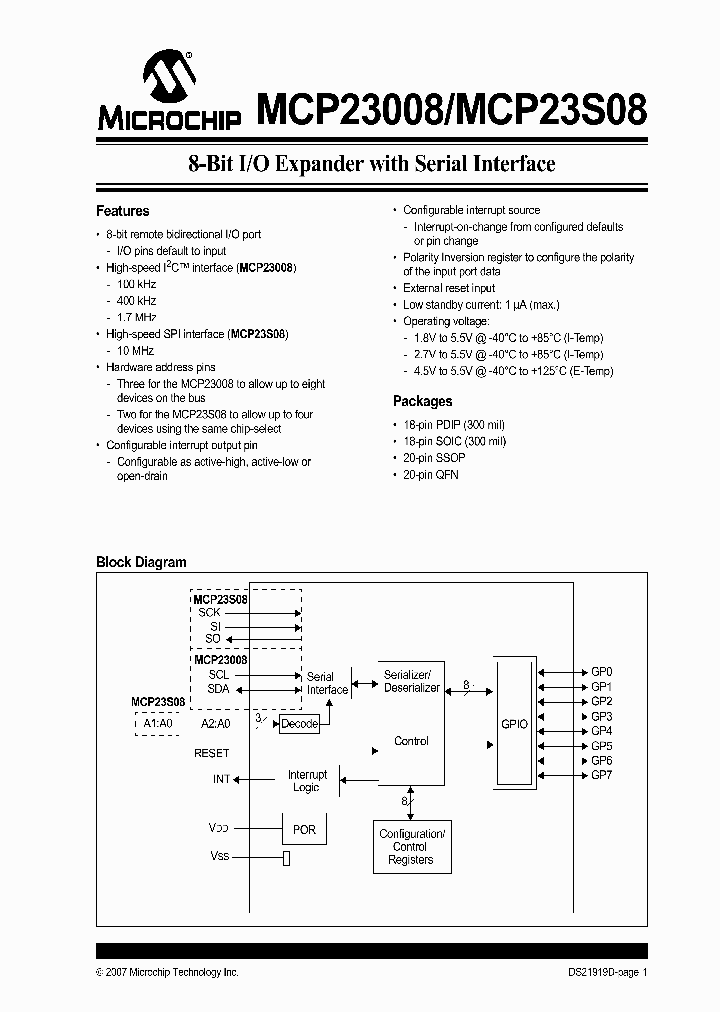 MCP23008-EML_406819.PDF Datasheet