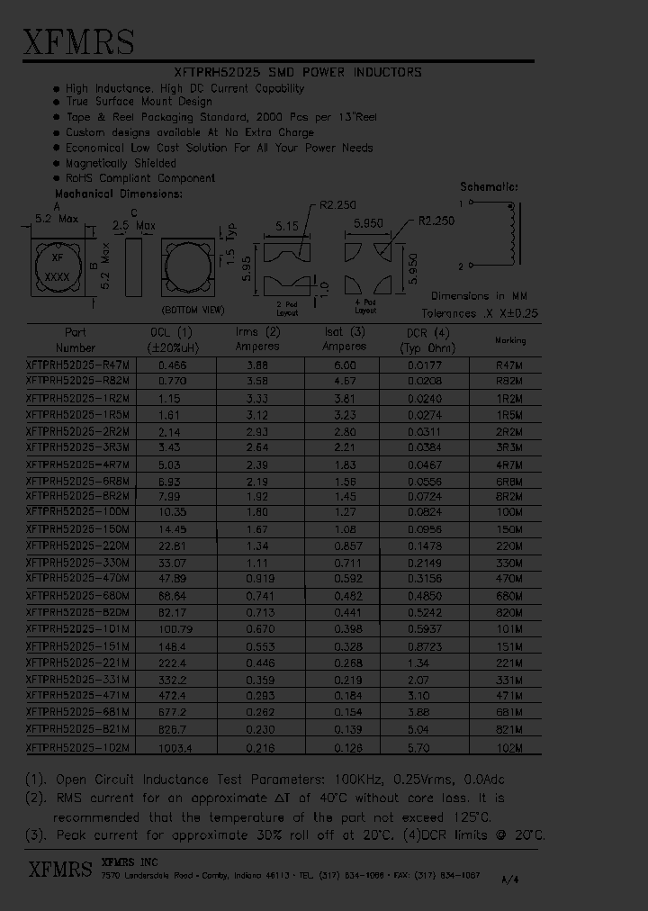 XFTPRH52D25-820M_494591.PDF Datasheet