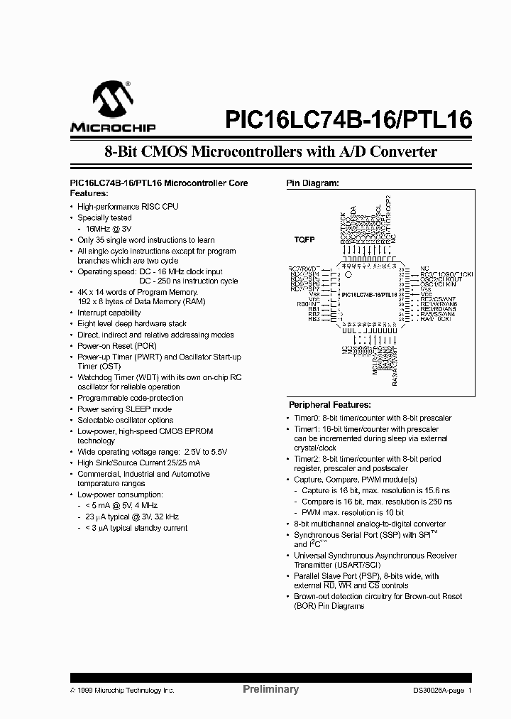 PIC16LC74B-16_336220.PDF Datasheet