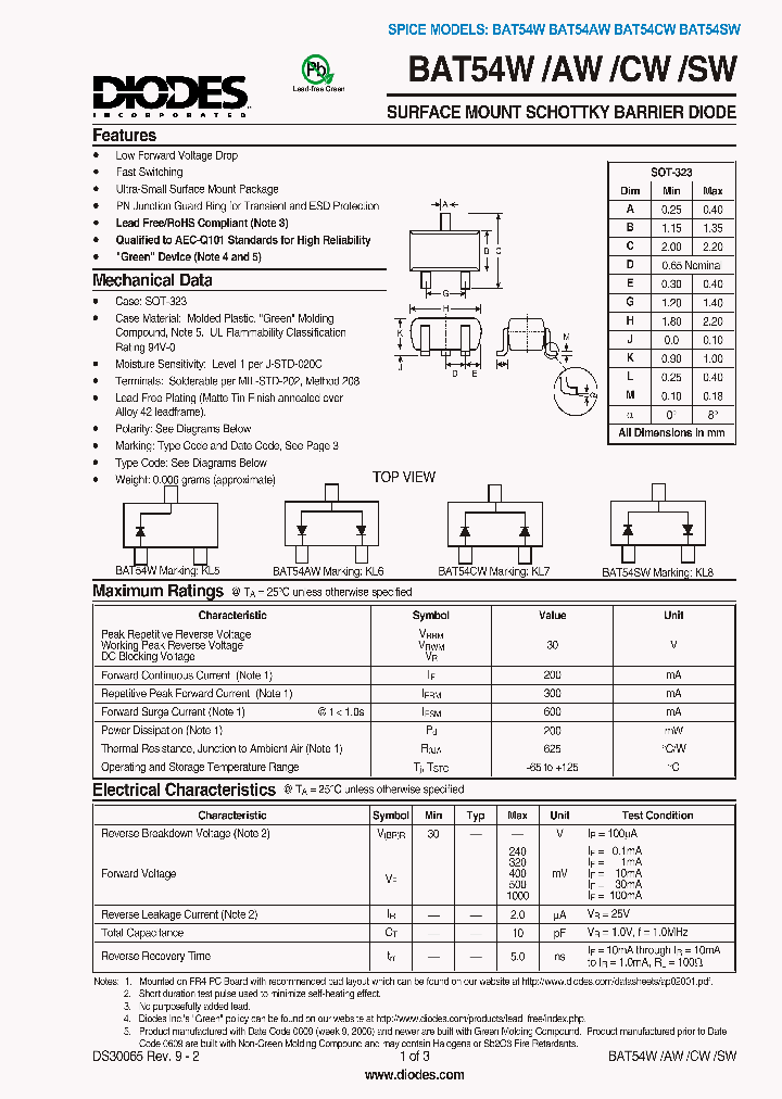BAT54AW-7-F_564757.PDF Datasheet
