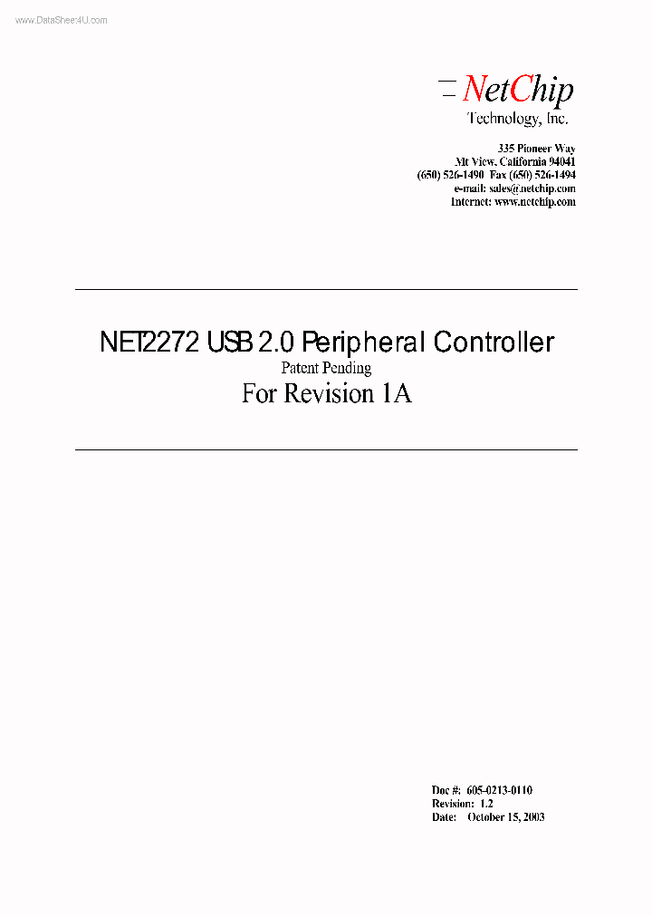 NET2272_245503.PDF Datasheet