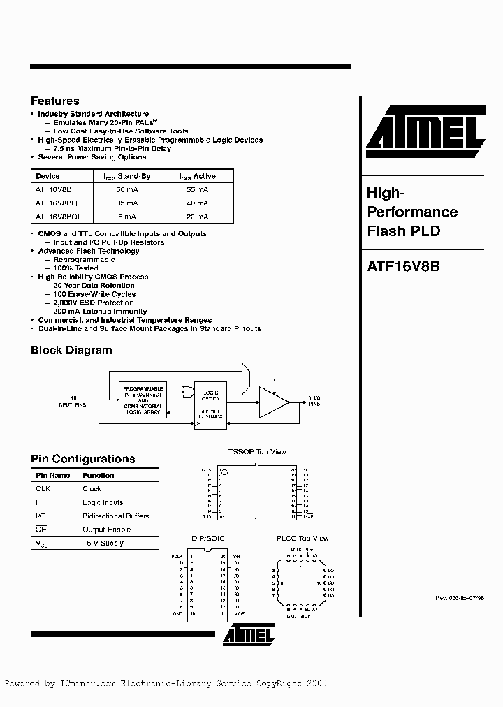 ATF16V8B-7SC_350284.PDF Datasheet