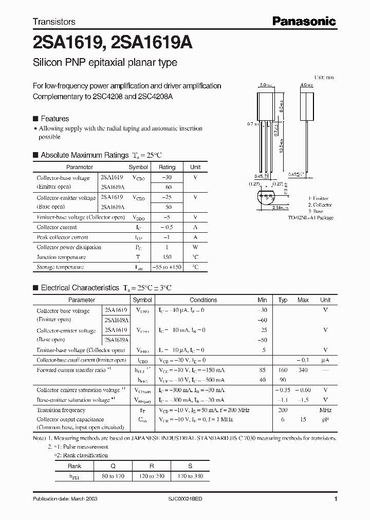 2SA1619_282668.PDF Datasheet