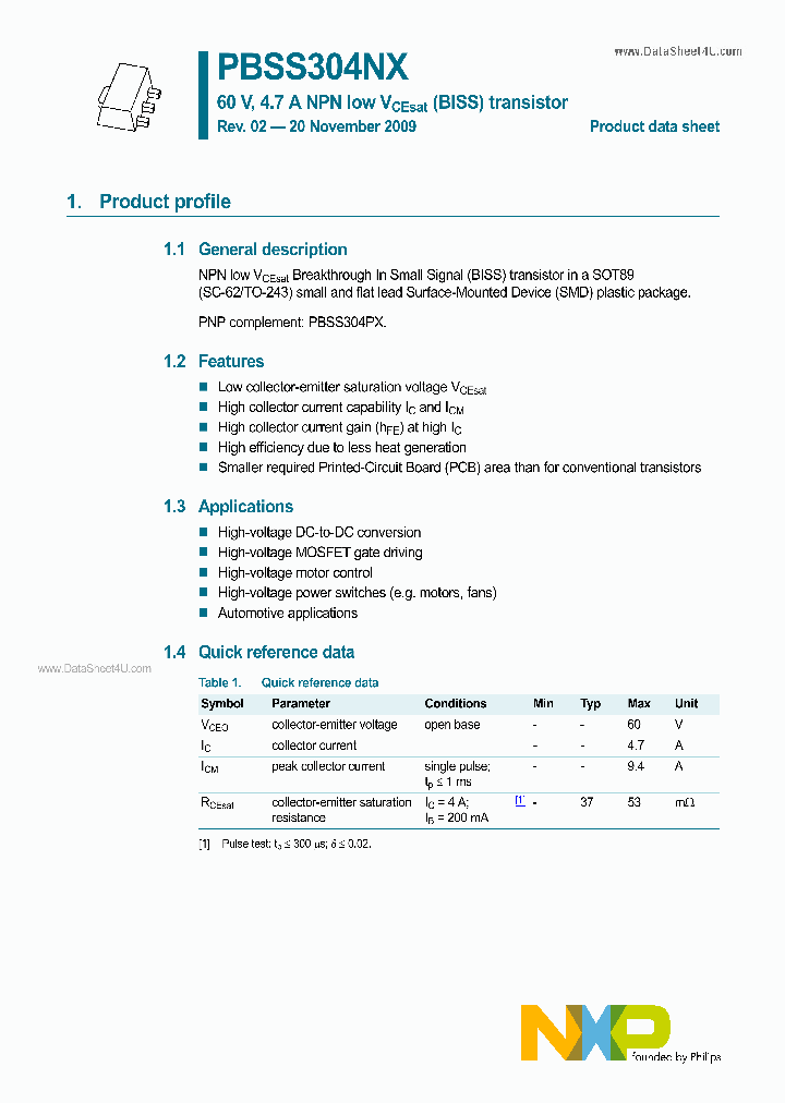 PBSS304NX_267485.PDF Datasheet