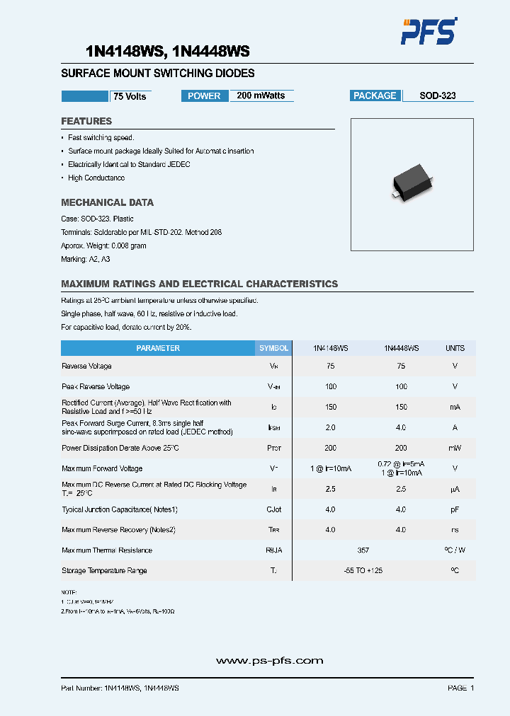 1N4448WS_641412.PDF Datasheet