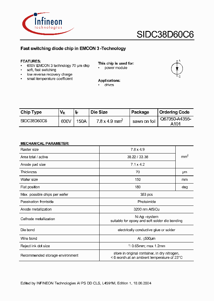 SIDC38D60C6_297373.PDF Datasheet