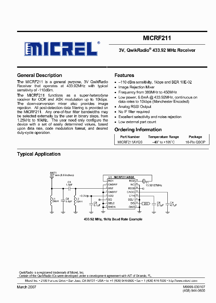 MICRF211_374410.PDF Datasheet