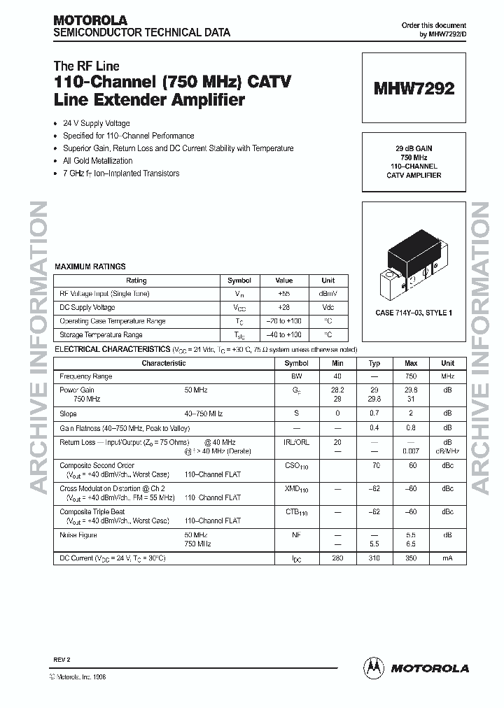 MHW7292D_317675.PDF Datasheet