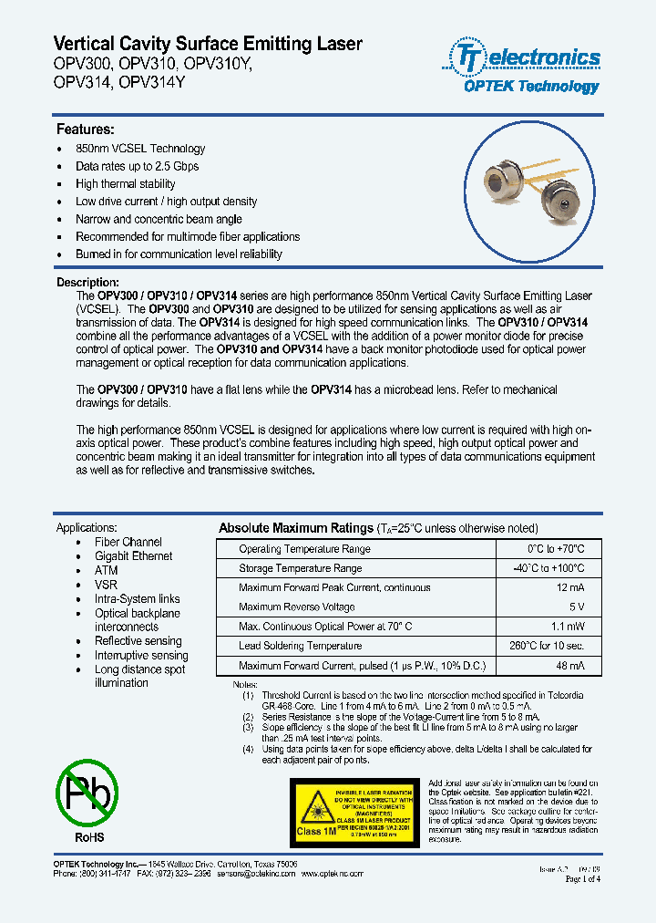 OPV310_379114.PDF Datasheet