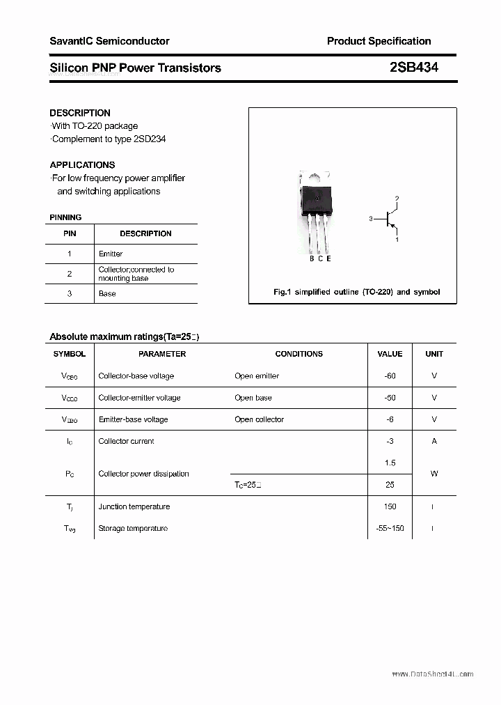 2SB434_318369.PDF Datasheet