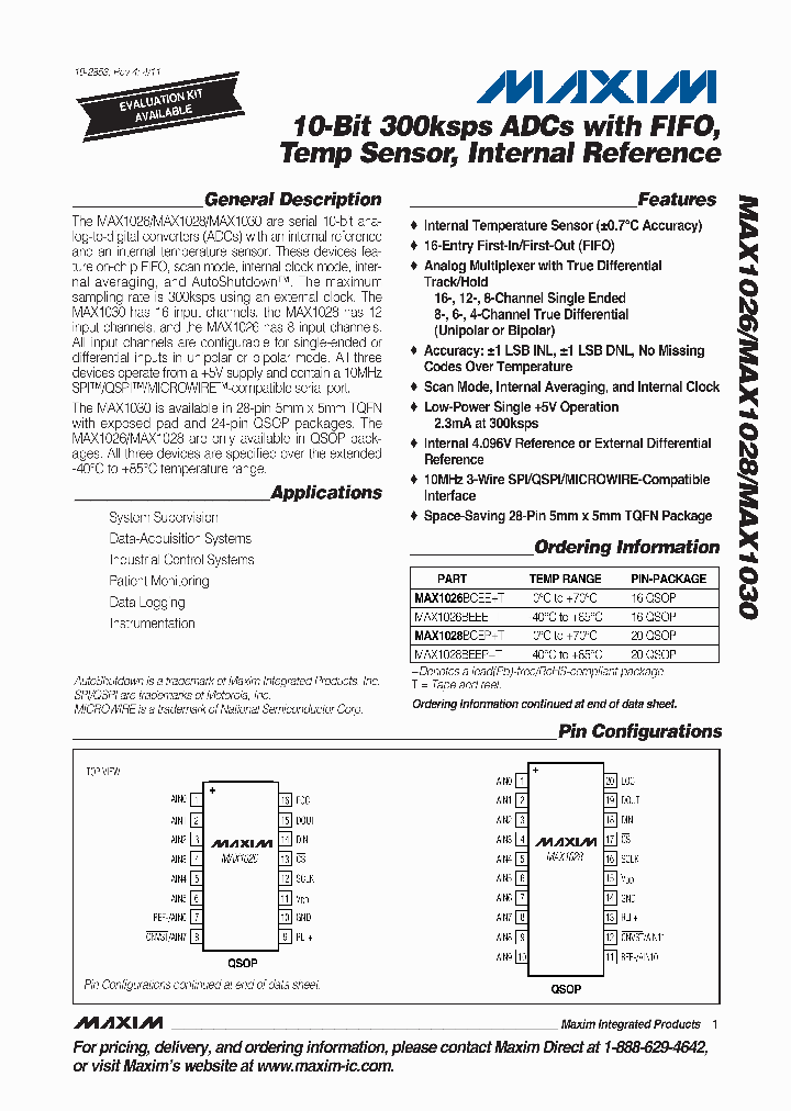 MAX1026BCEE_784551.PDF Datasheet