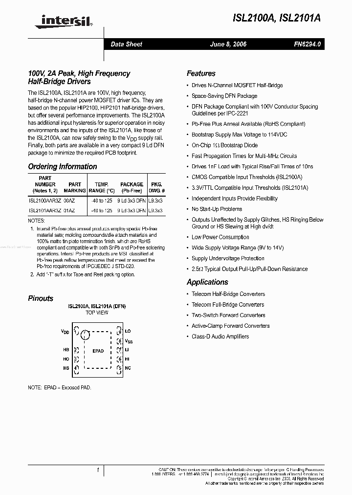 ISL2100A_420351.PDF Datasheet