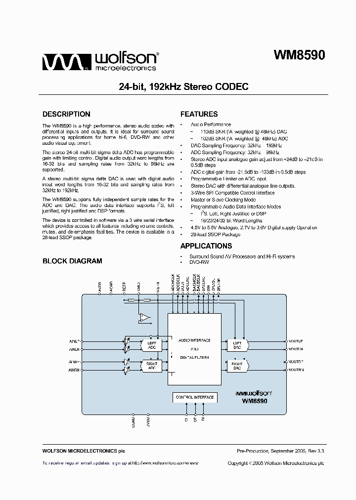 WM8590GEDSRV_793688.PDF Datasheet