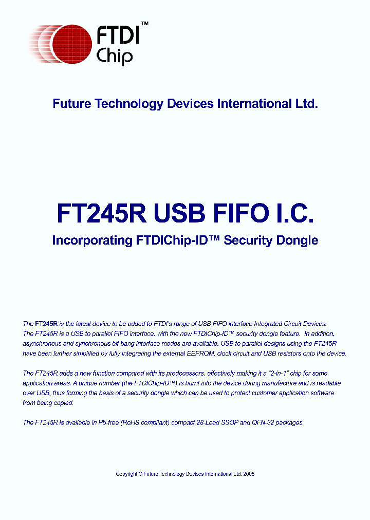 FT245R_461086.PDF Datasheet