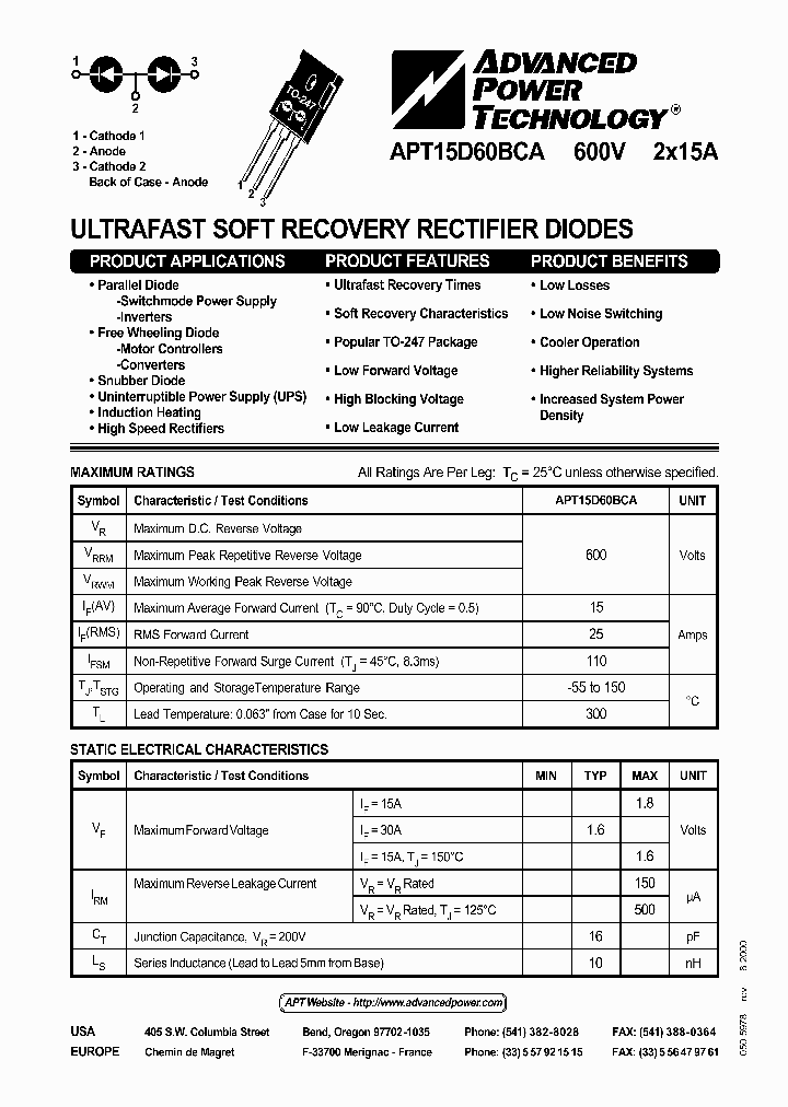 APT15D60BCA_803609.PDF Datasheet