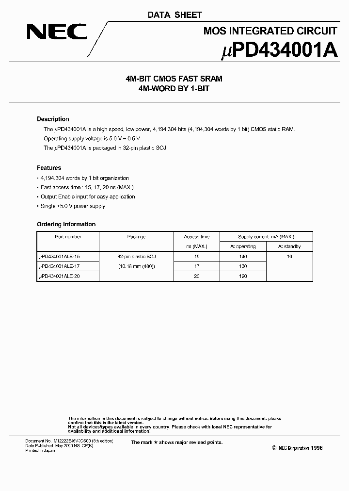 UPD434001ALE-15_482100.PDF Datasheet