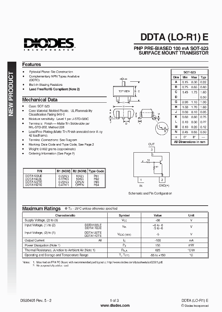 DDTA122LE-7-F_482611.PDF Datasheet
