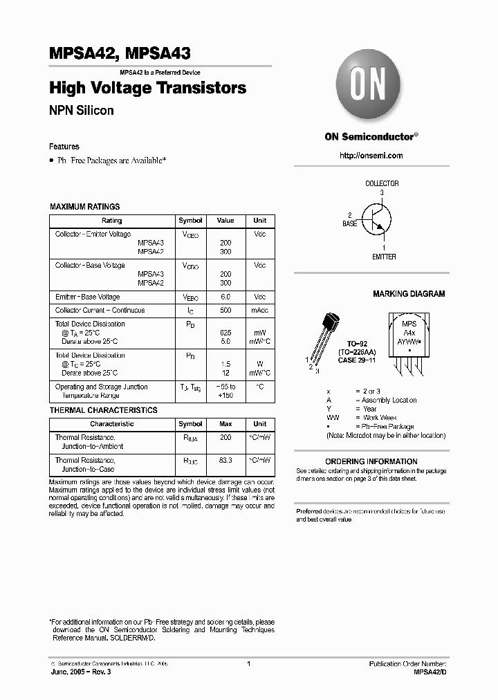 MPSA42_483826.PDF Datasheet