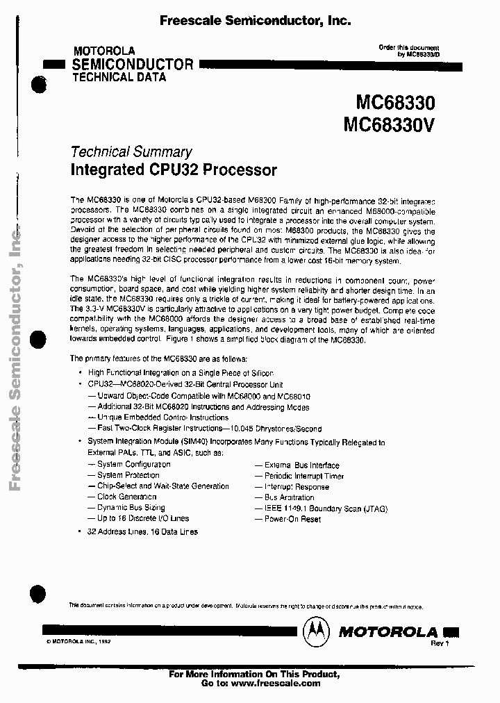 MC68330V_833774.PDF Datasheet