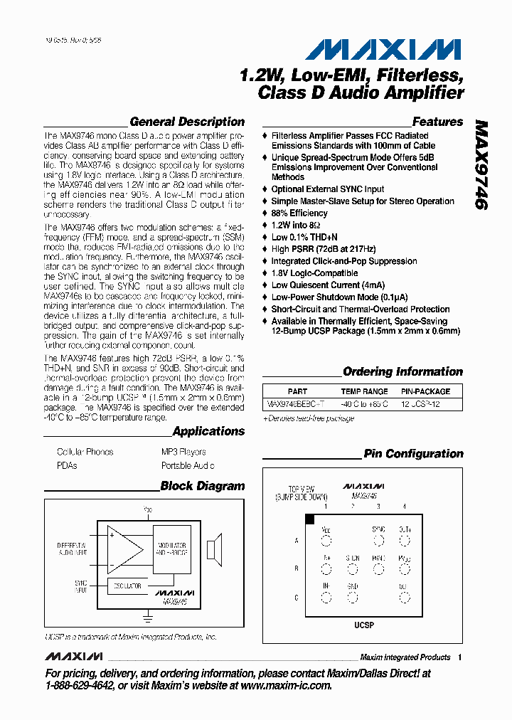 MAX9746BEBC_866519.PDF Datasheet