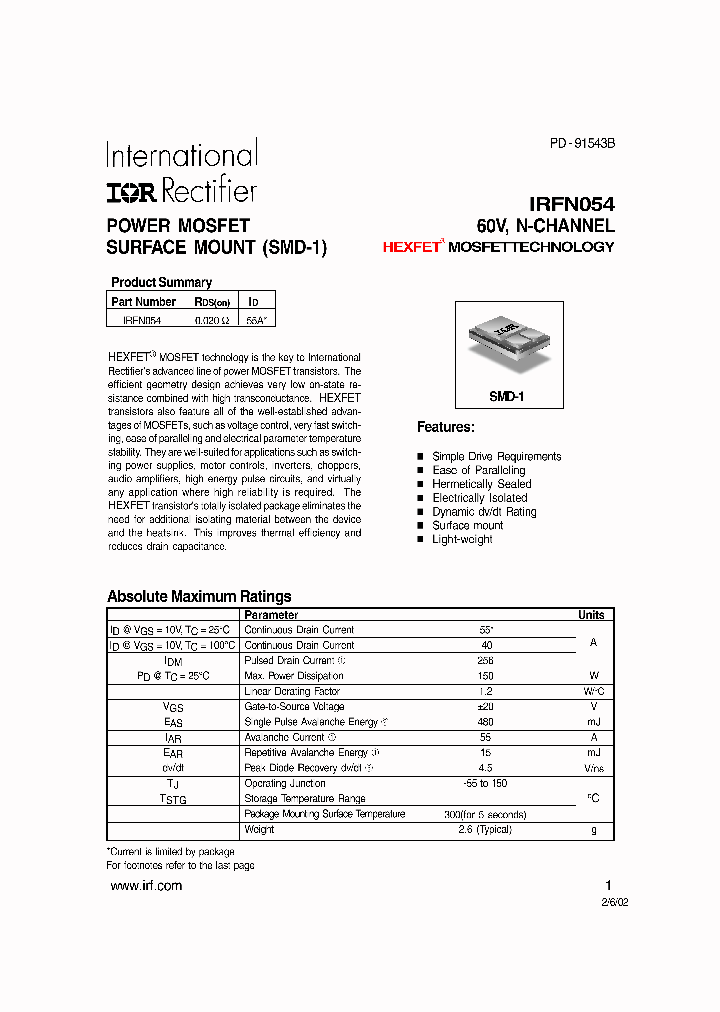IRFN054_520495.PDF Datasheet