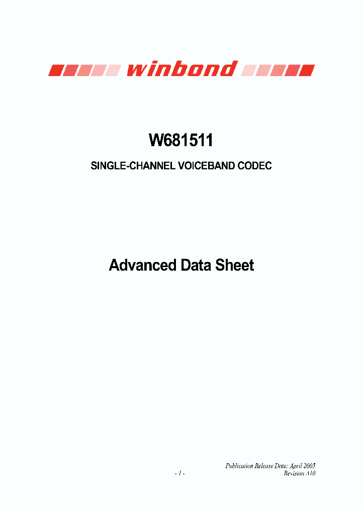 W681511IS_906311.PDF Datasheet