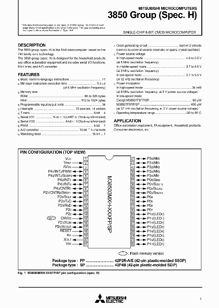 M38503M4H-XXXFP_598655.PDF Datasheet