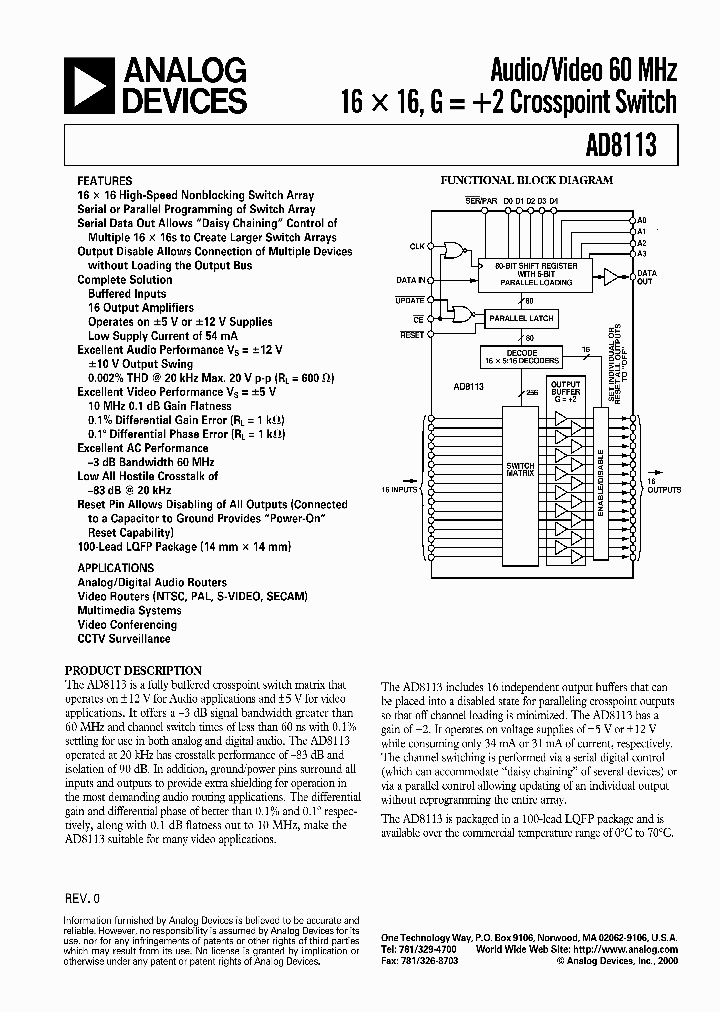 AD8113_668517.PDF Datasheet