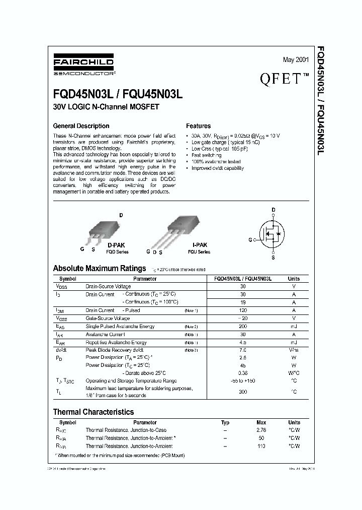 FQD45N03L_689364.PDF Datasheet