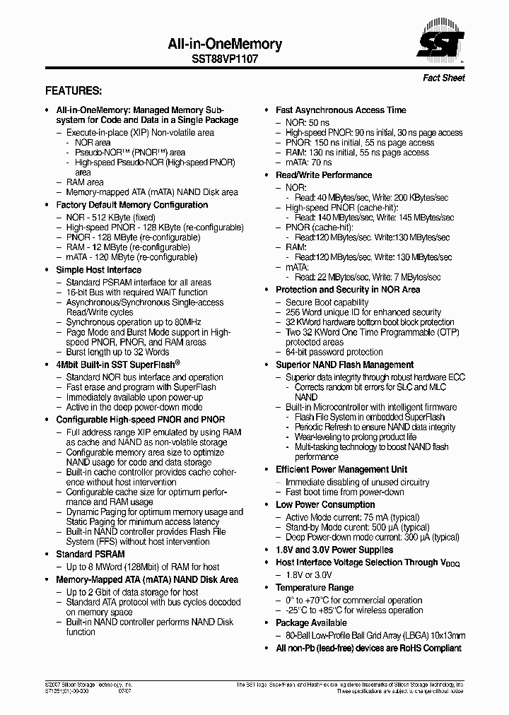 SST88VP1107-80-5C-LBSE_592705.PDF Datasheet