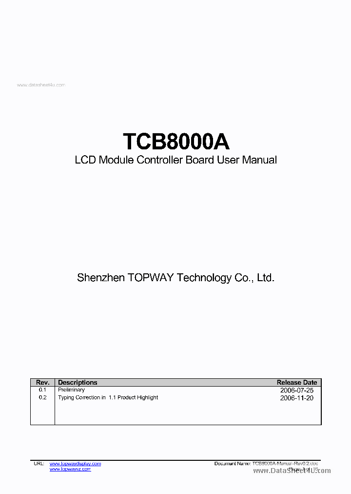 TCB8000A_621487.PDF Datasheet