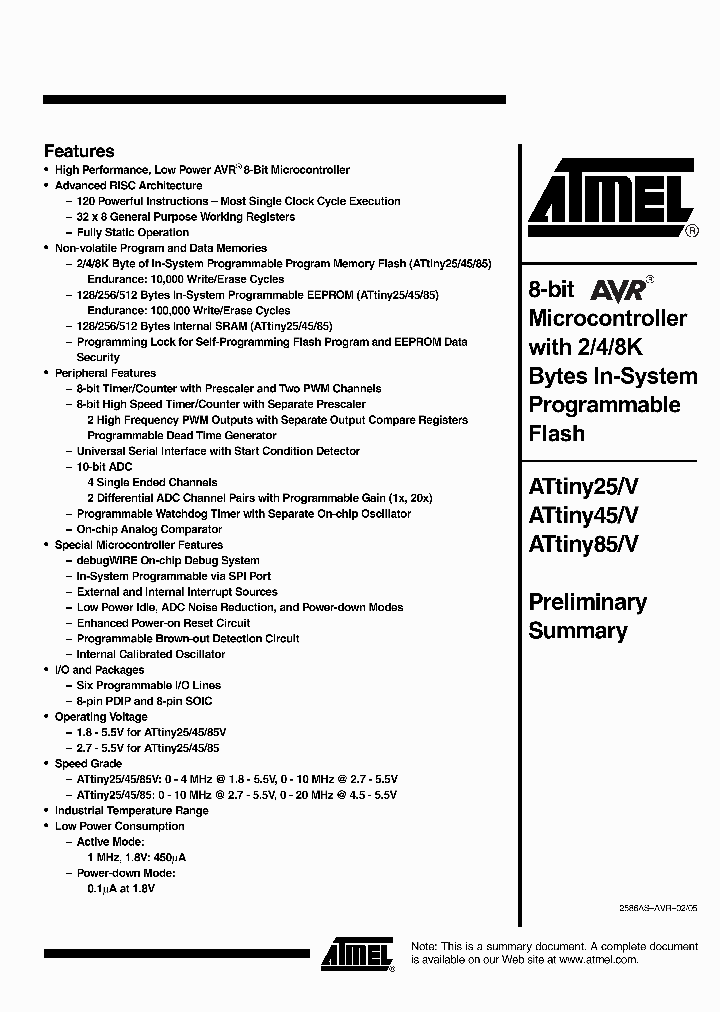 ATTINY25-20SI_633301.PDF Datasheet