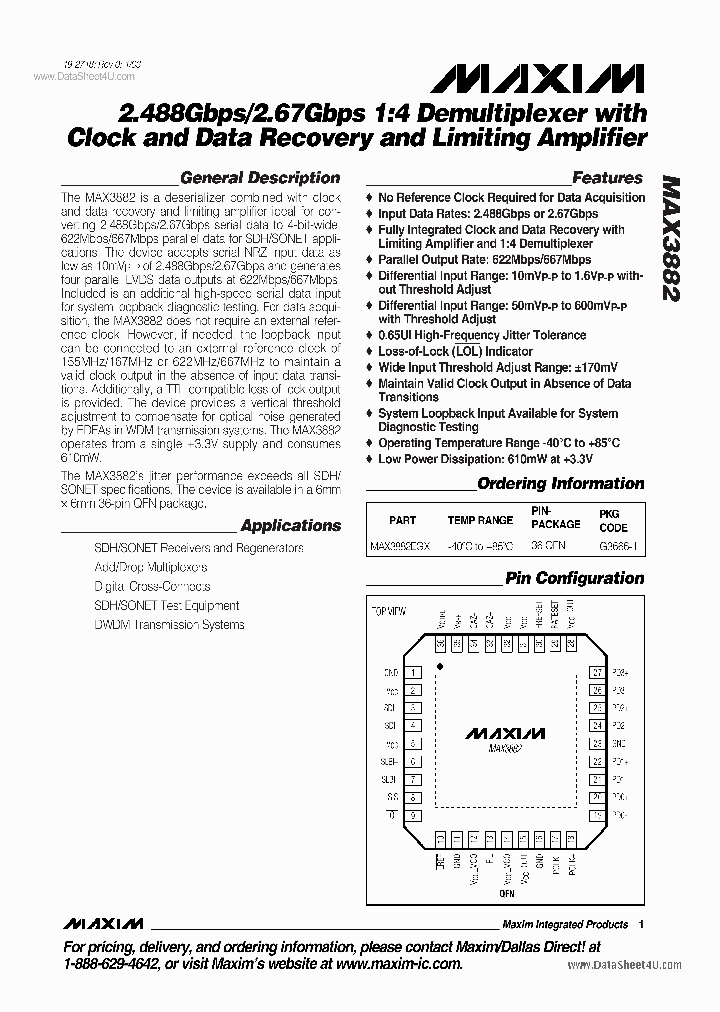 MAX3882_637304.PDF Datasheet