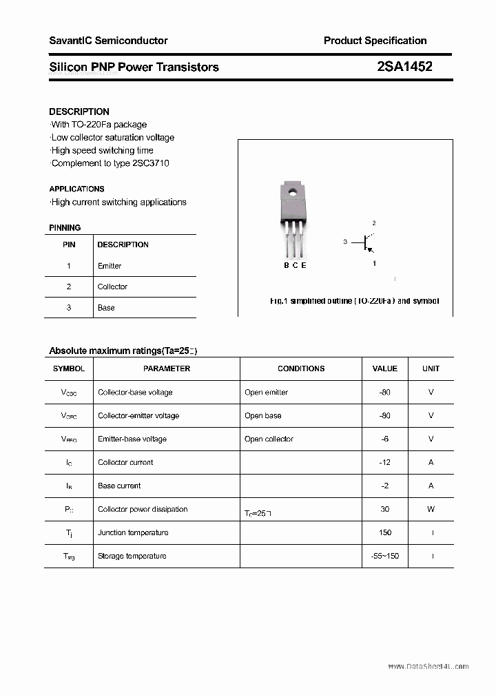 2SA1452_656248.PDF Datasheet