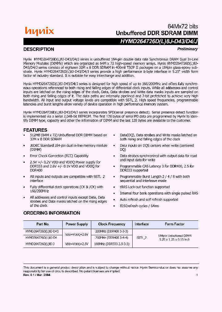 HYMD264726DL8J-J_895834.PDF Datasheet