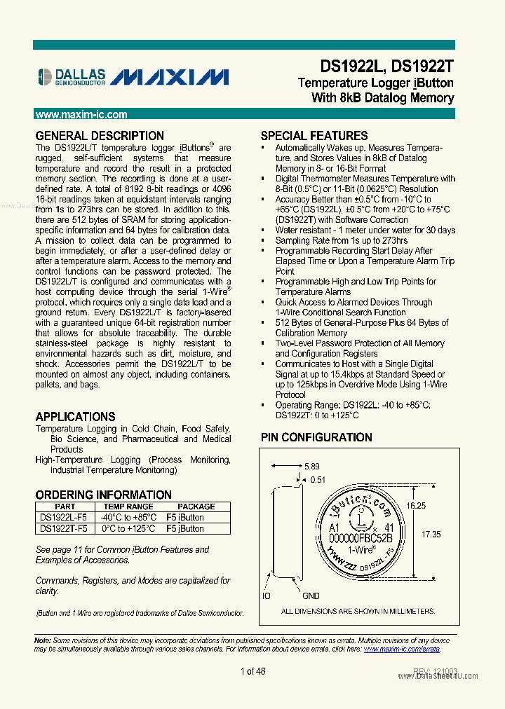 DS1922L_700117.PDF Datasheet