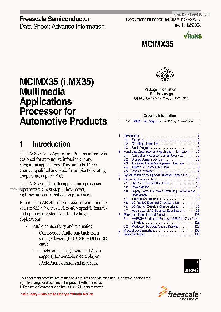 MCIMX35_718964.PDF Datasheet